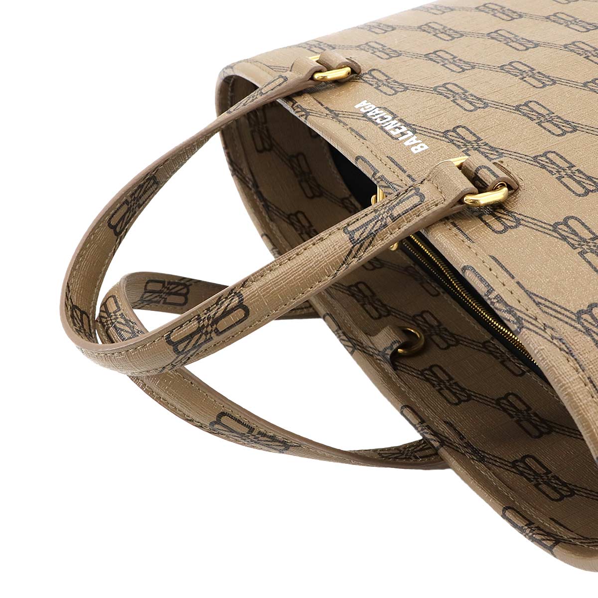 BB Monogram Hand Shoulder Bag PVC Brown Black 702699