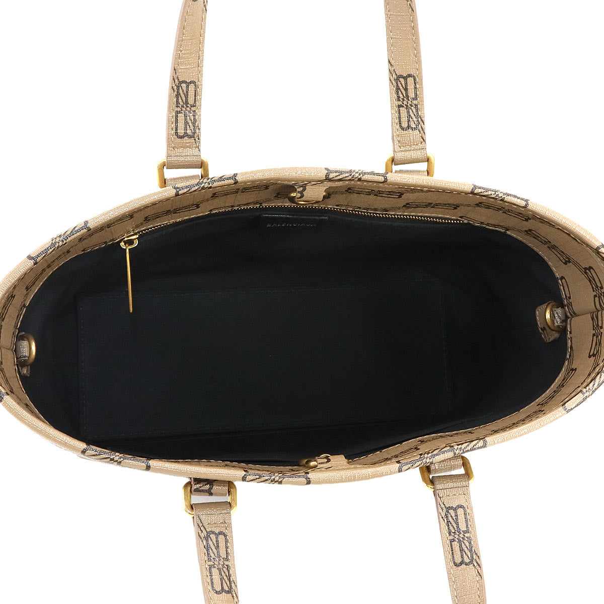 BB Monogram Hand Shoulder Bag PVC Brown Black 702699