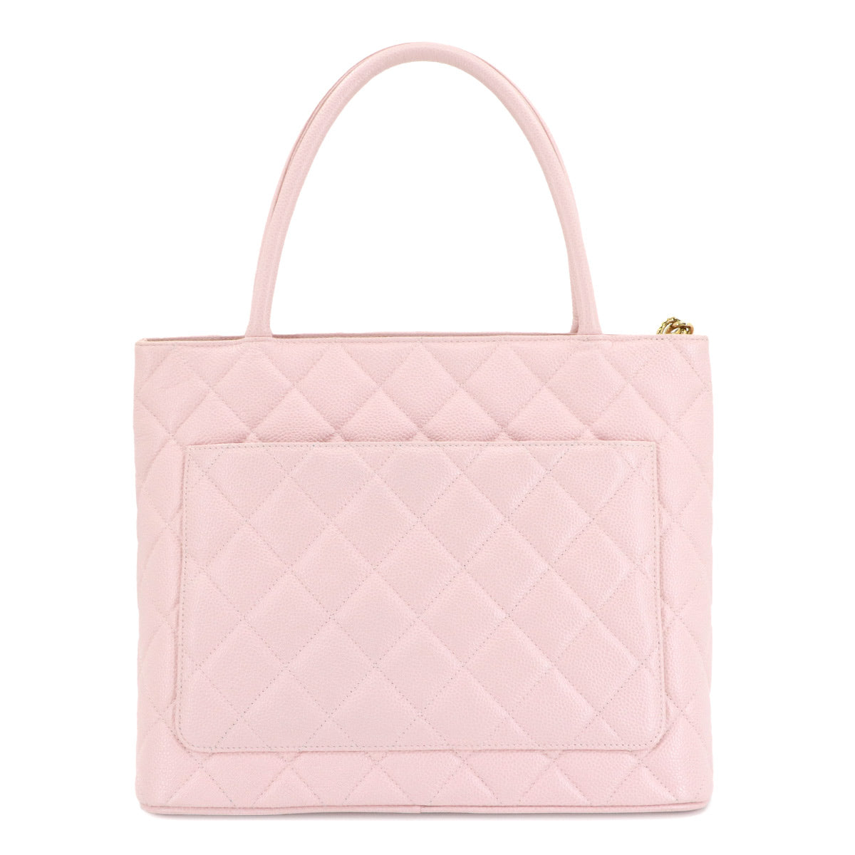 Medallion Tote Bag Leather Light Pink A01804 Coco Logos Purse