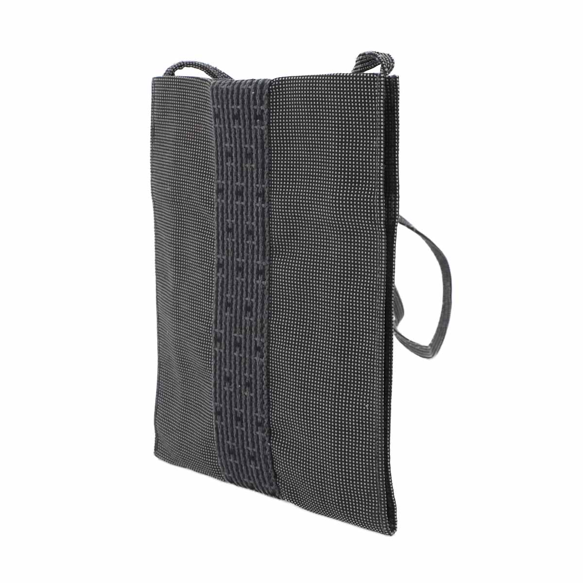 Herline Pochette Shoulder Bag Canvas Gray Purse