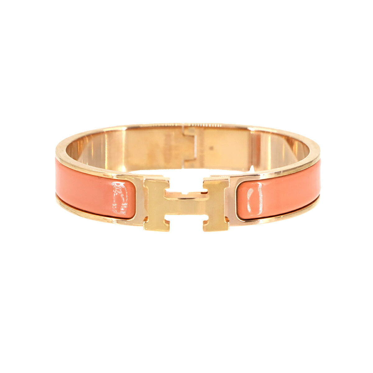 Clic H Fan Bangle Bracelet Pink Gold Accessory