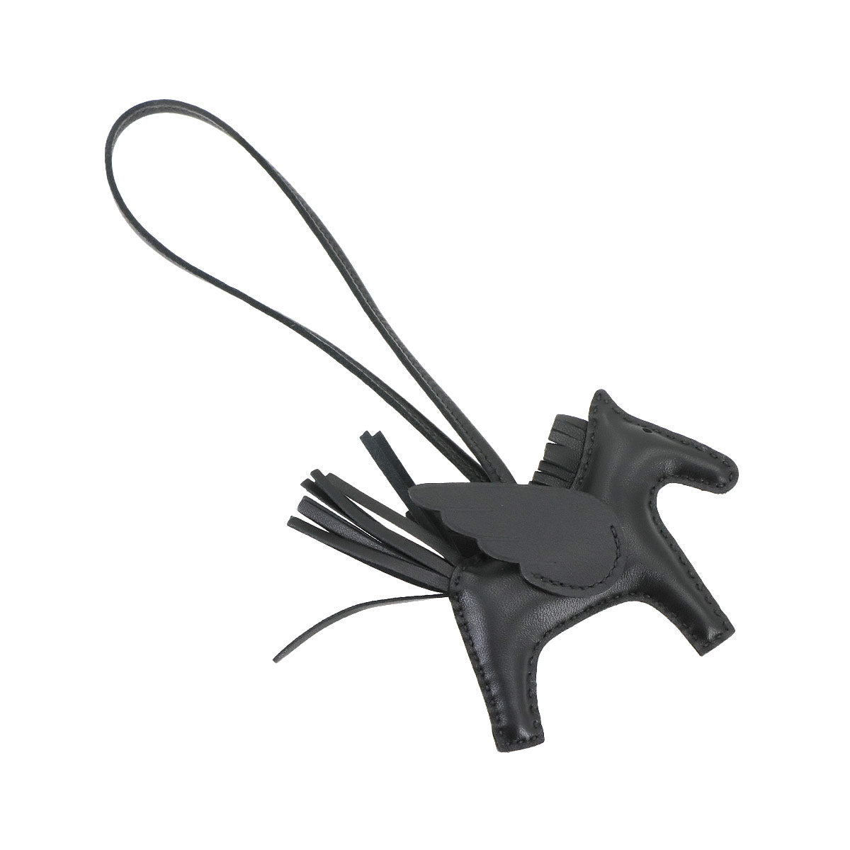 Rodeo Pegasus PM Bag Charm Agneau Milo Veau Swift So Black