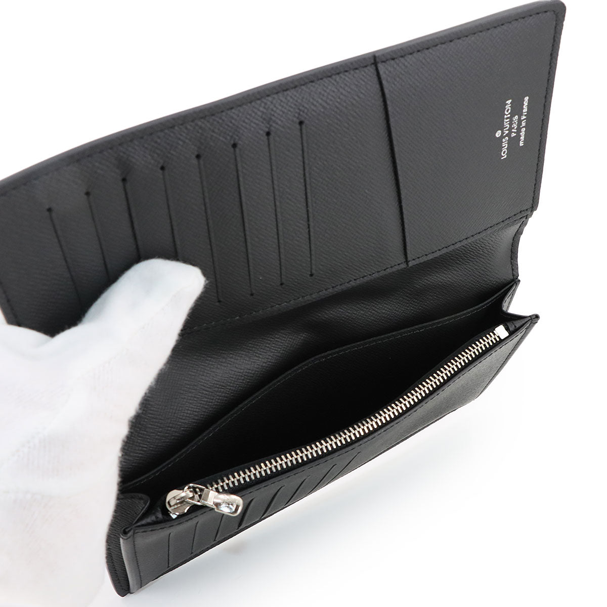 Epi Brazza Wallet Leather Noir Black M60622 Purse