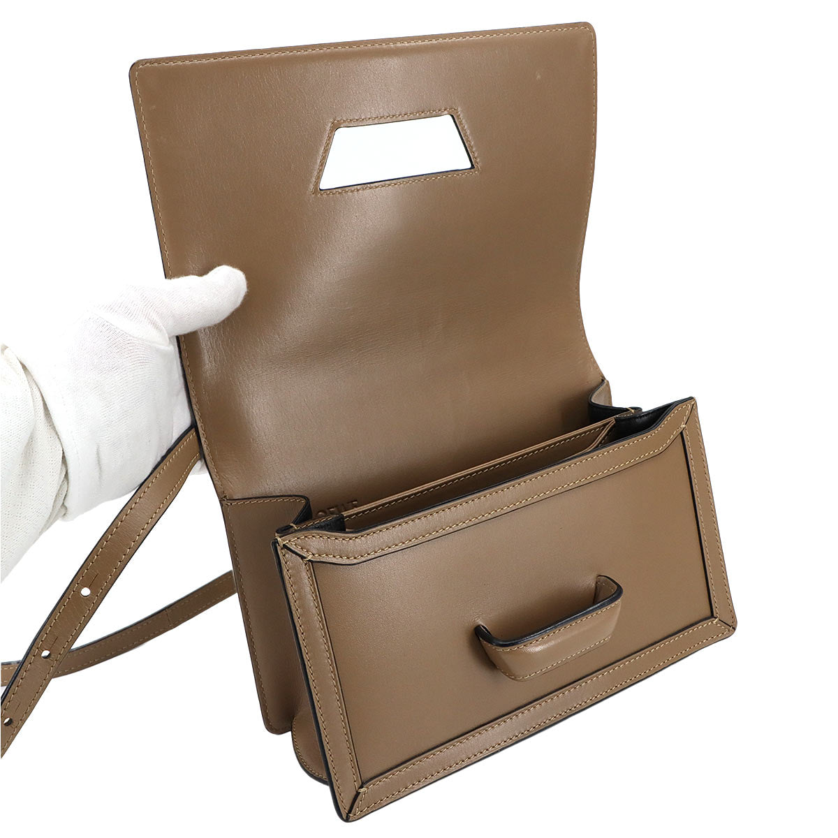 Barcelona Shoulder Bag Leather Brown Purse