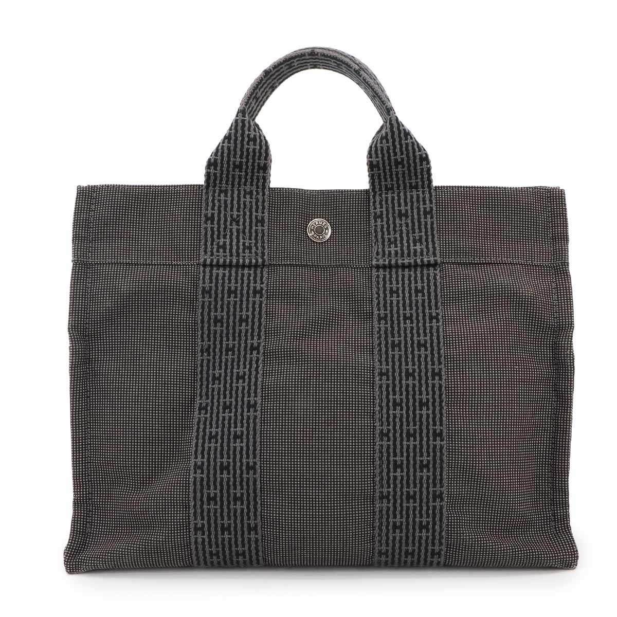 Herline Tote PM Bag Canvas Gray Unisex Purse