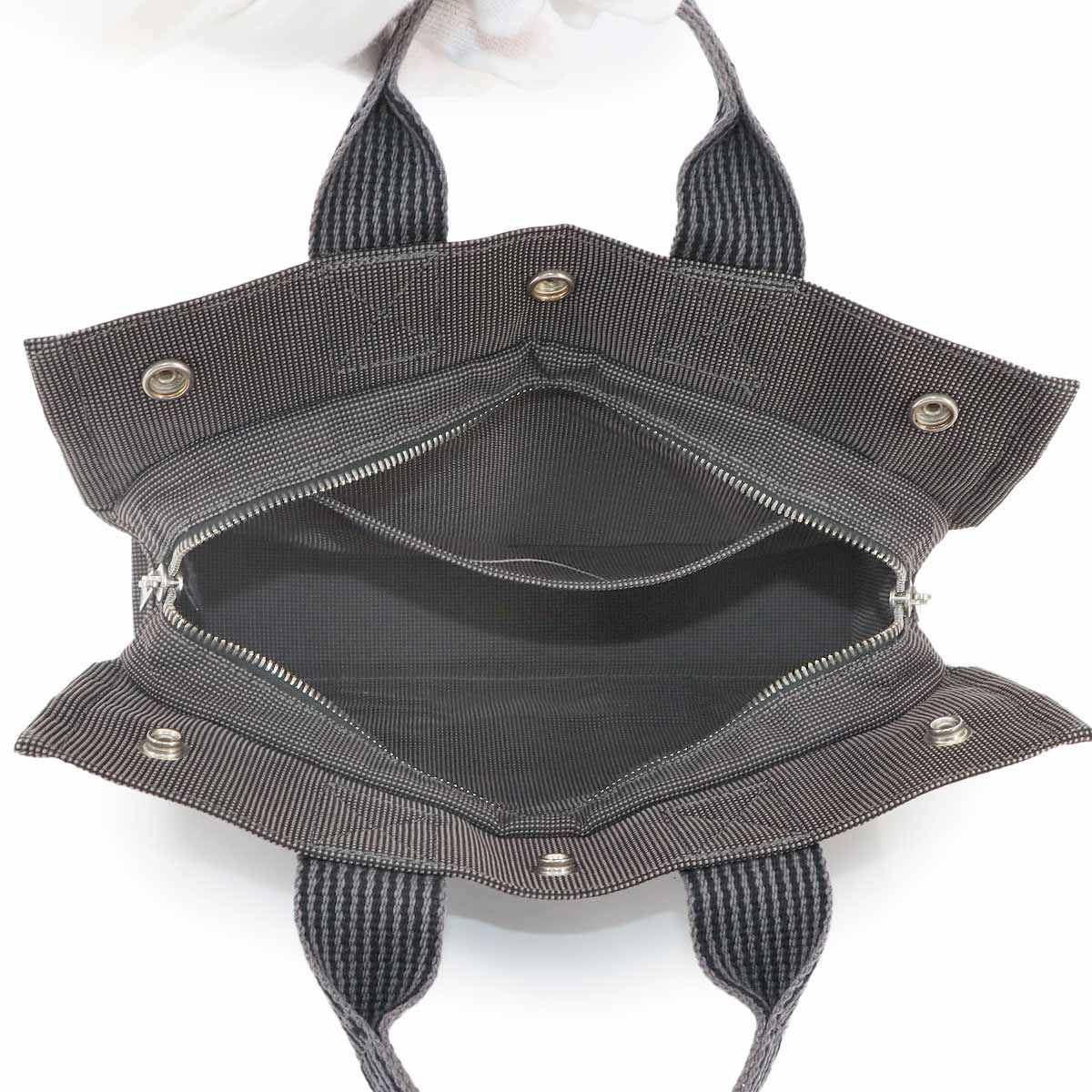 Herline Tote PM Bag Canvas Gray Unisex Purse