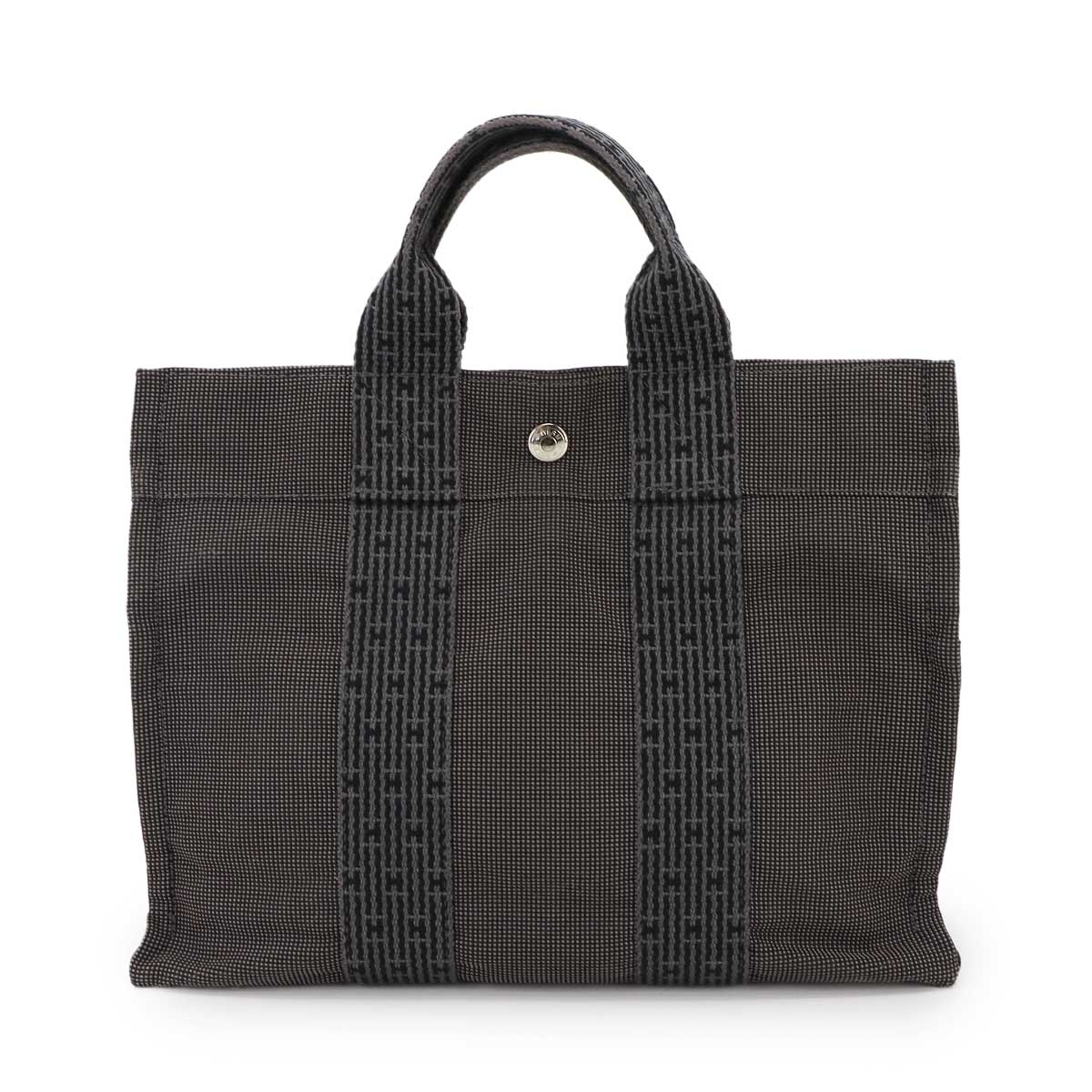 Herline Tote PM Bag Canvas Gray Unisex Purse