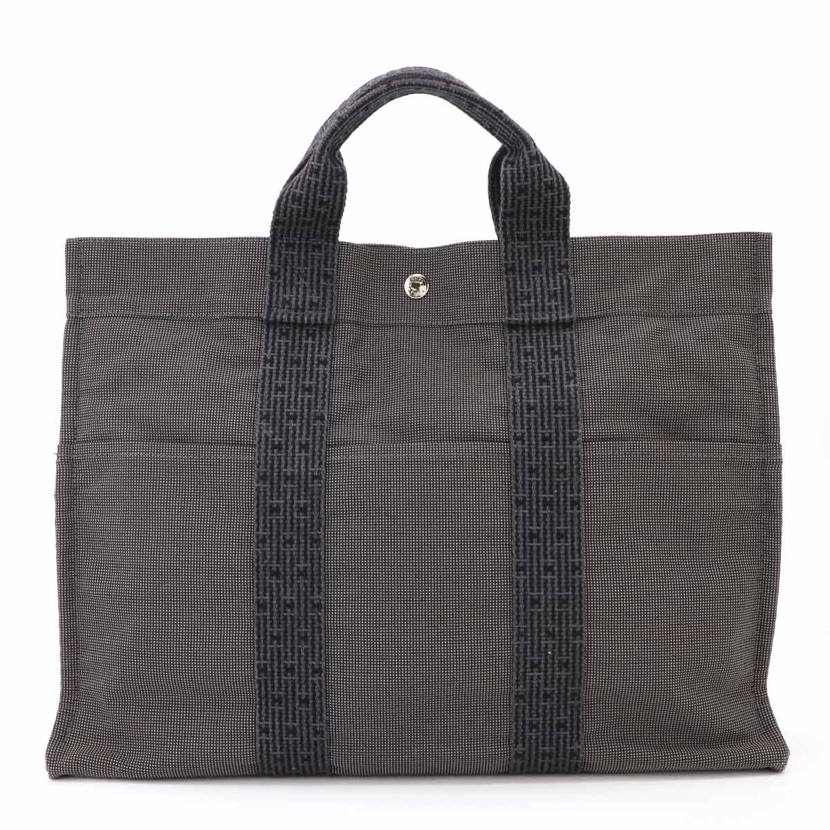 Herline Tote MM Bag Canvas Gray Unisex Purse