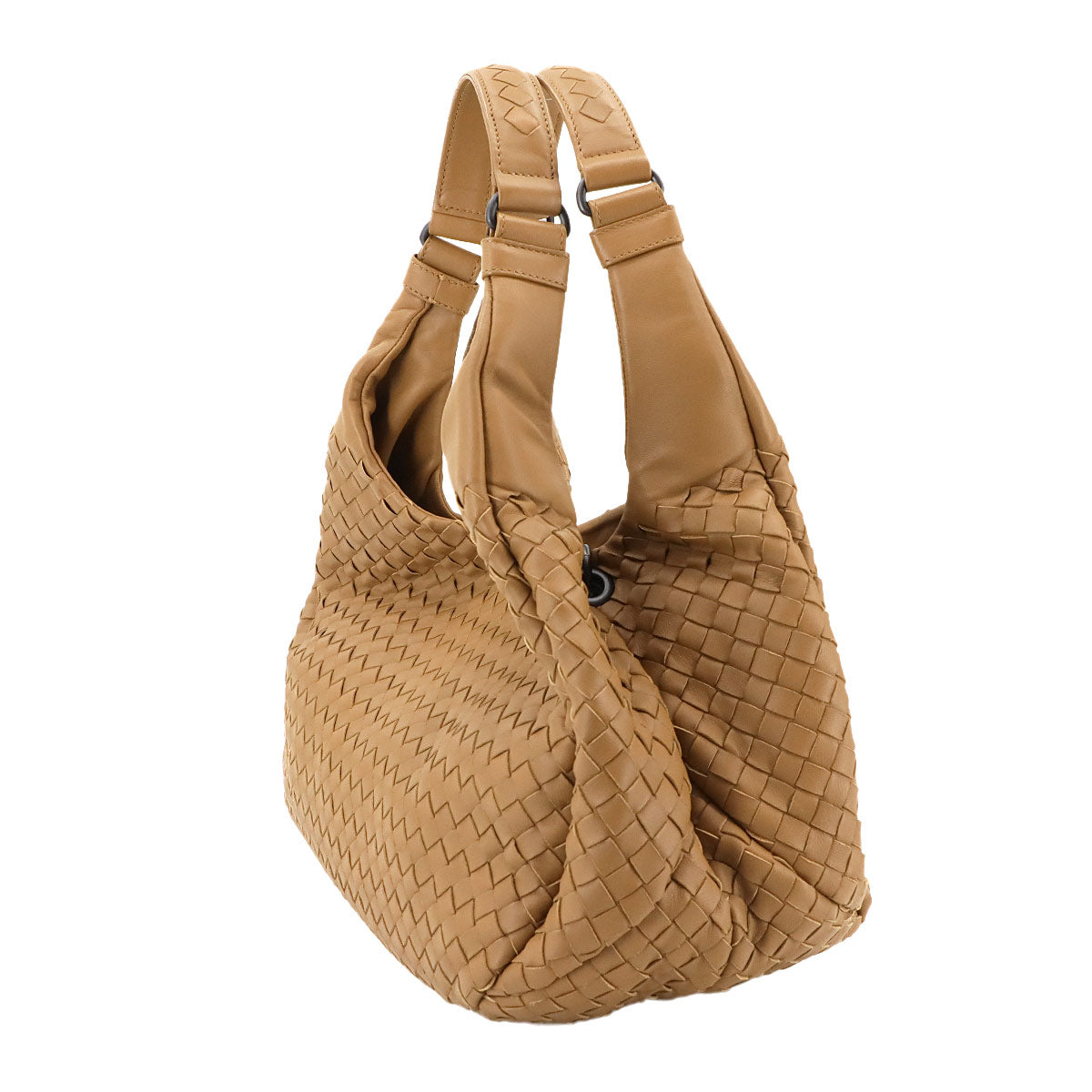 Intrecciato Campana Shoulder Bag Leather Light brown