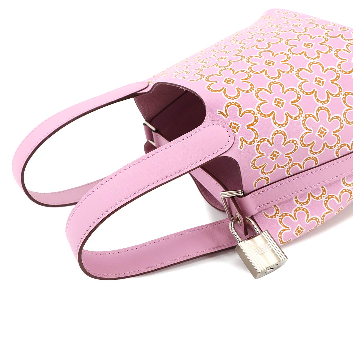 Picotin Lock Micro Lucky Daisy Hand Bag Swift Mauve sylvestre