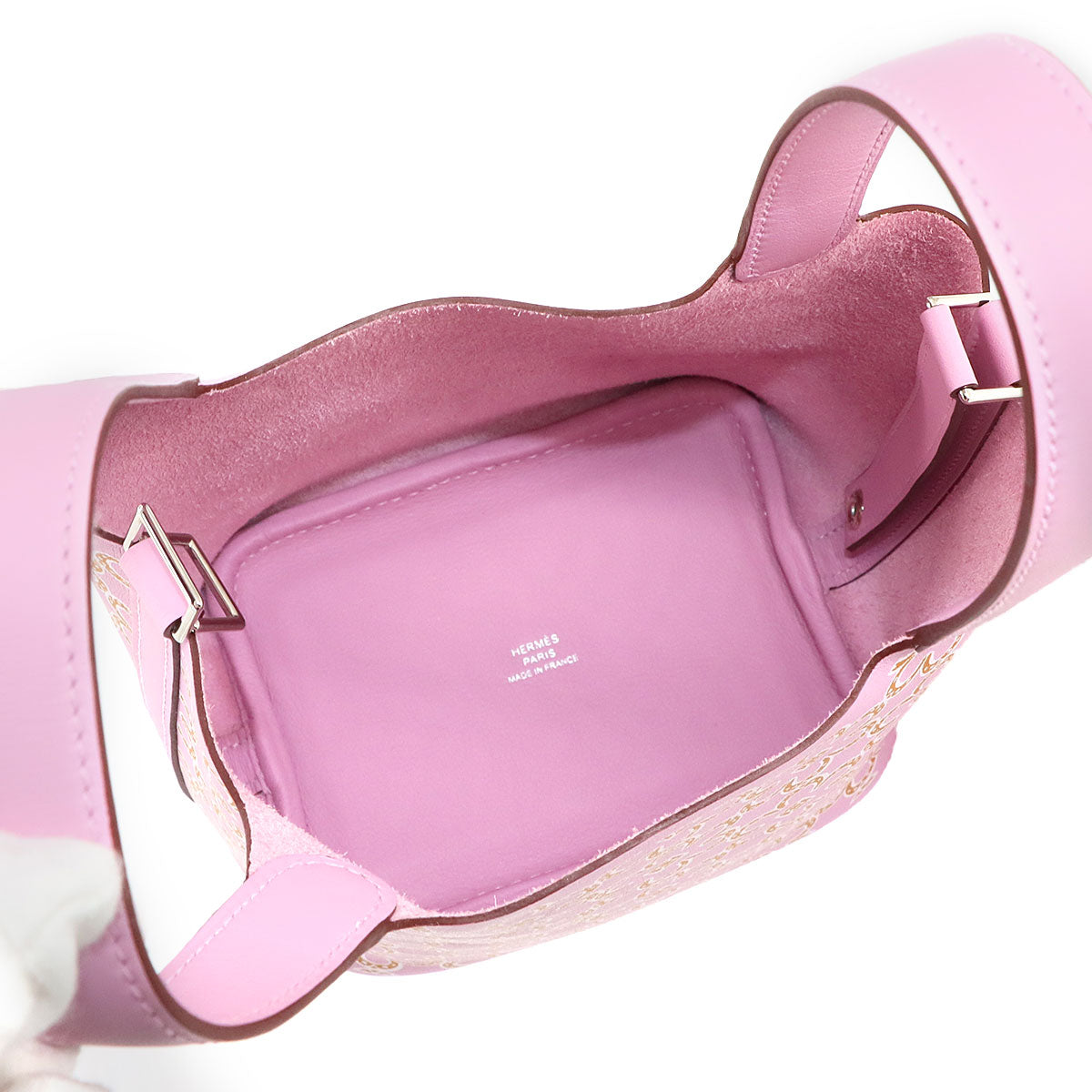 Picotin Lock Micro Lucky Daisy Hand Bag Swift Mauve sylvestre