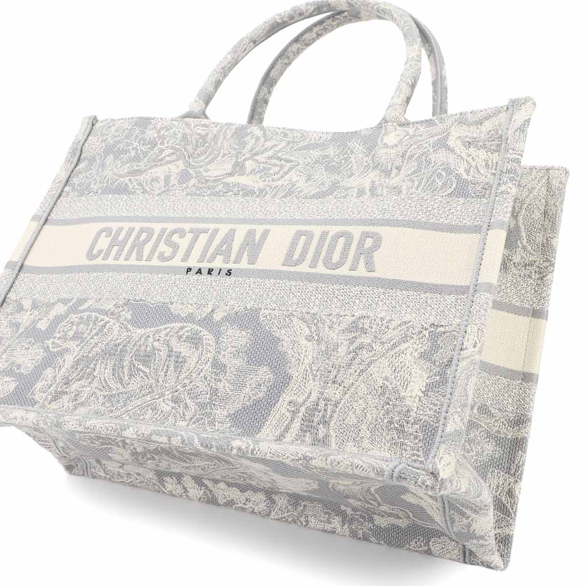 Toile De Jouy Book Tote Medium Bag Canvas Gray M1296ZRGO