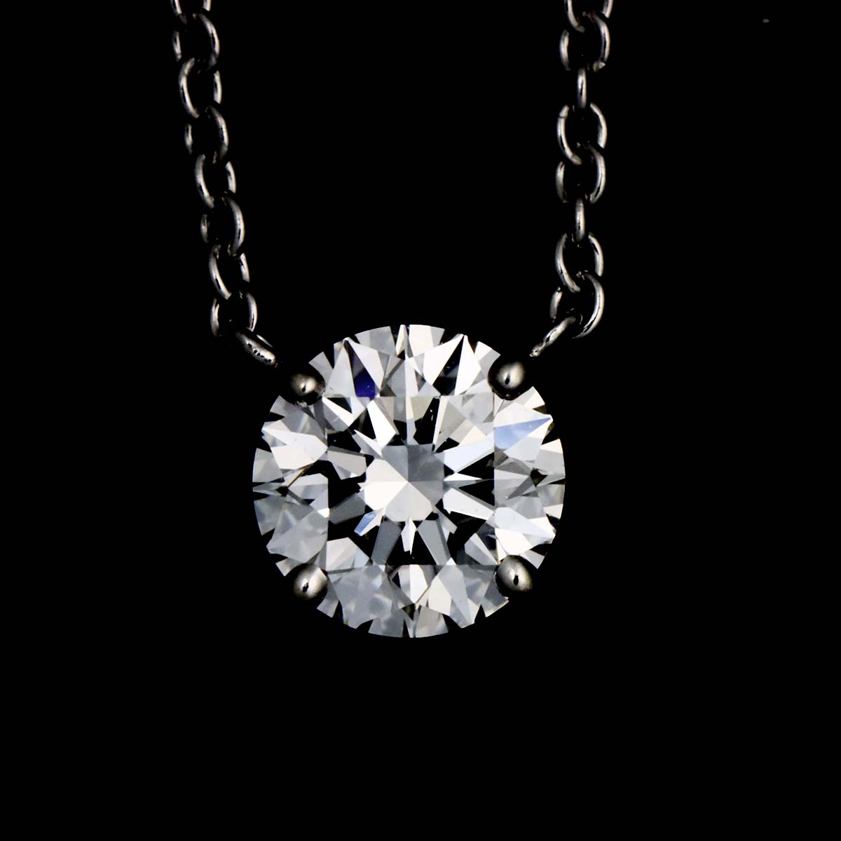 Diamond 0.59ct D/VVS1/3EX Necklace Pt