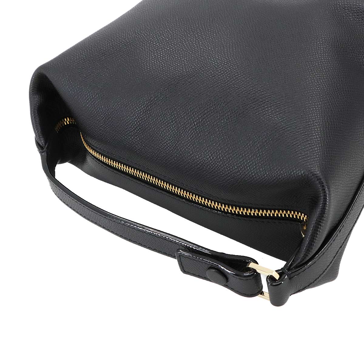 Mochi 2way Hand Shoulder Bag Leather Black Purse