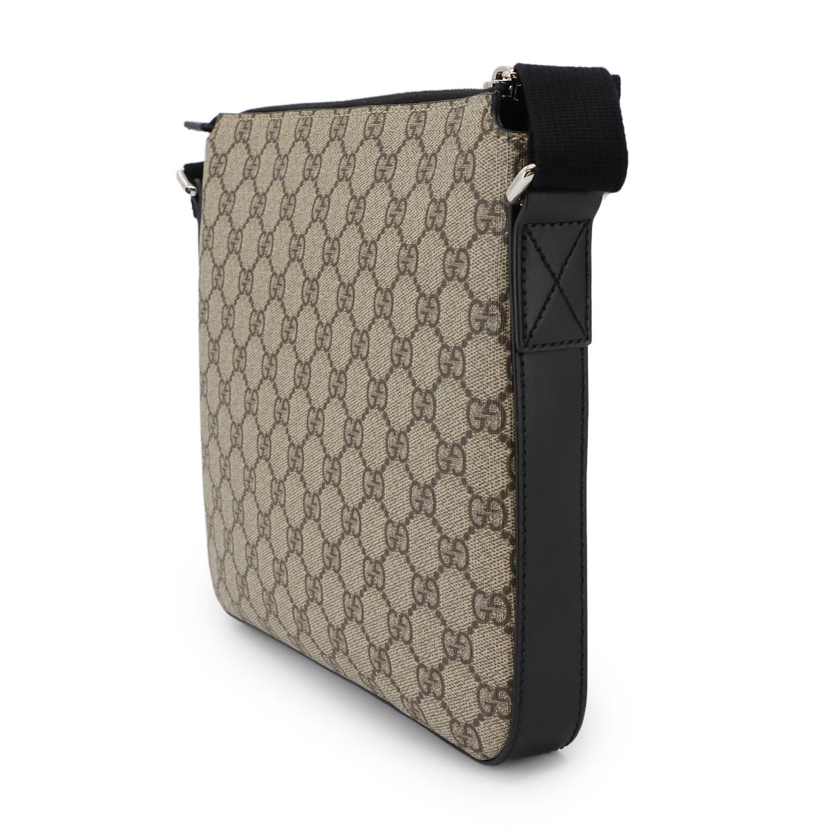 GG Supreme Messenger Shoulder Bag PVC Leather Black 779865