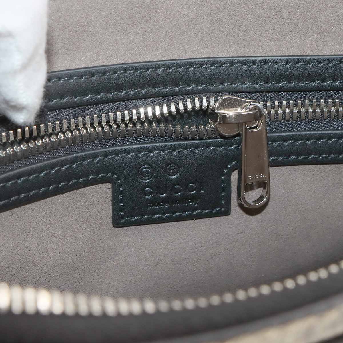 GG Supreme Messenger Shoulder Bag PVC Leather Black 779865