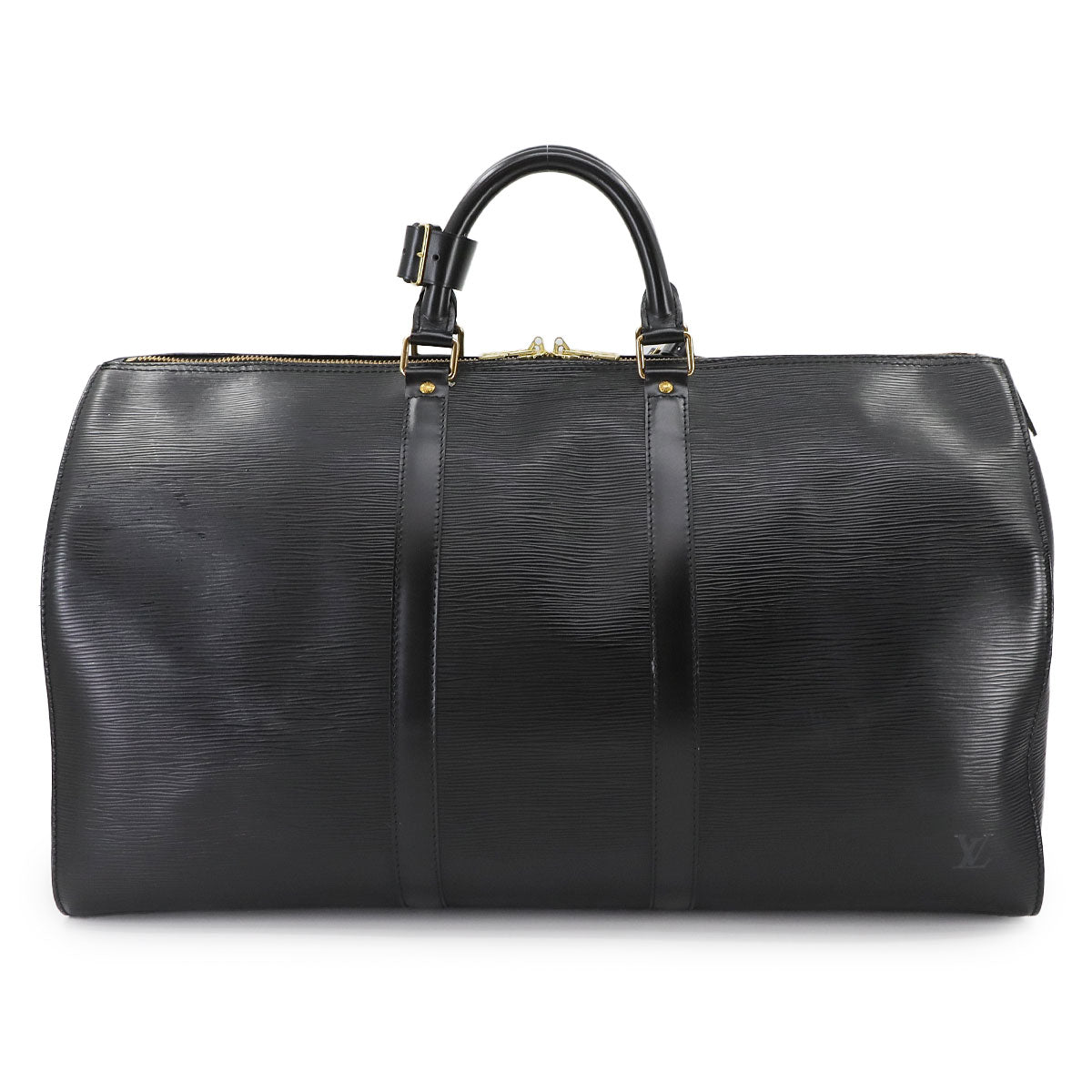 Epi Keepall 45 Boston Bag Leather Noir M59152 Purse