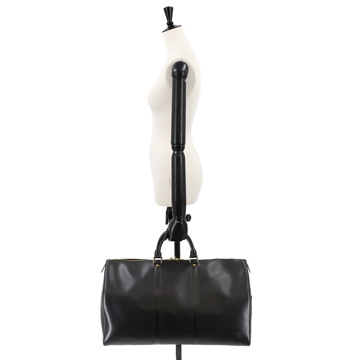 Epi Keepall 45 Boston Bag Leather Noir M59152 Purse