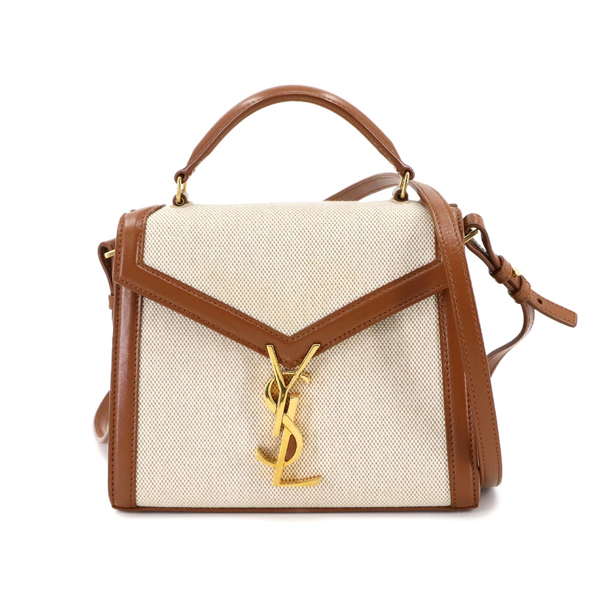 Cassandra Top handle Mini Hand Shoulder Bag Beige
