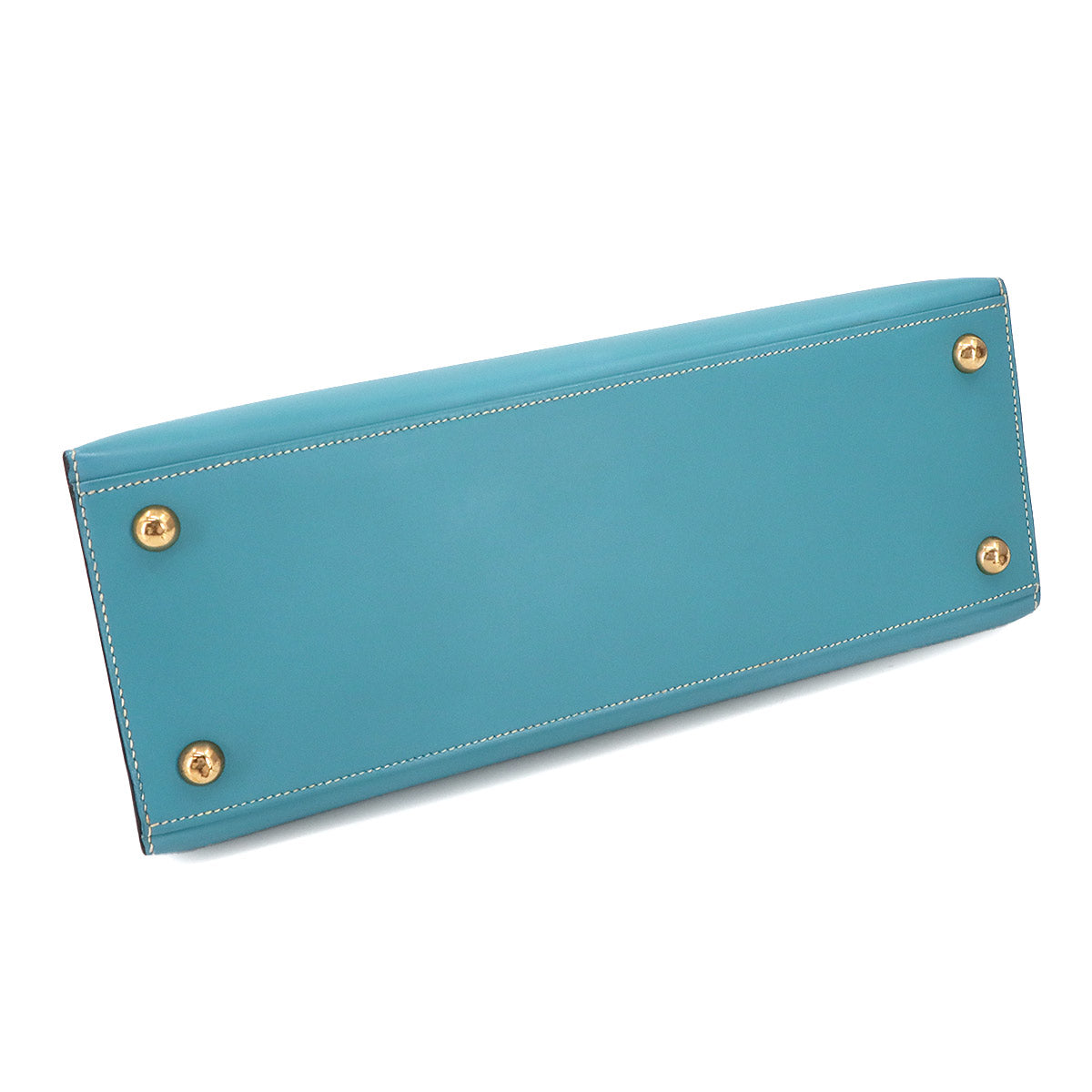 Dalvy MM 30 Hand Bag Box calf Bleu Jean Purse