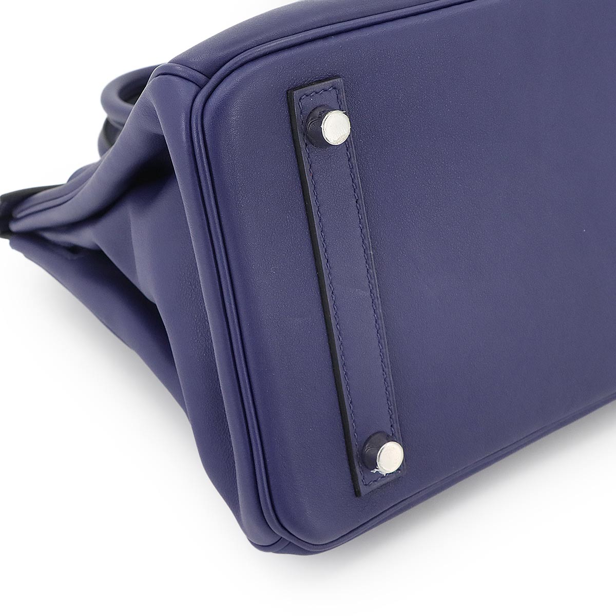 Birkin 30 Tressage De Cuir Swift Epsom Hand Bag Blue encre