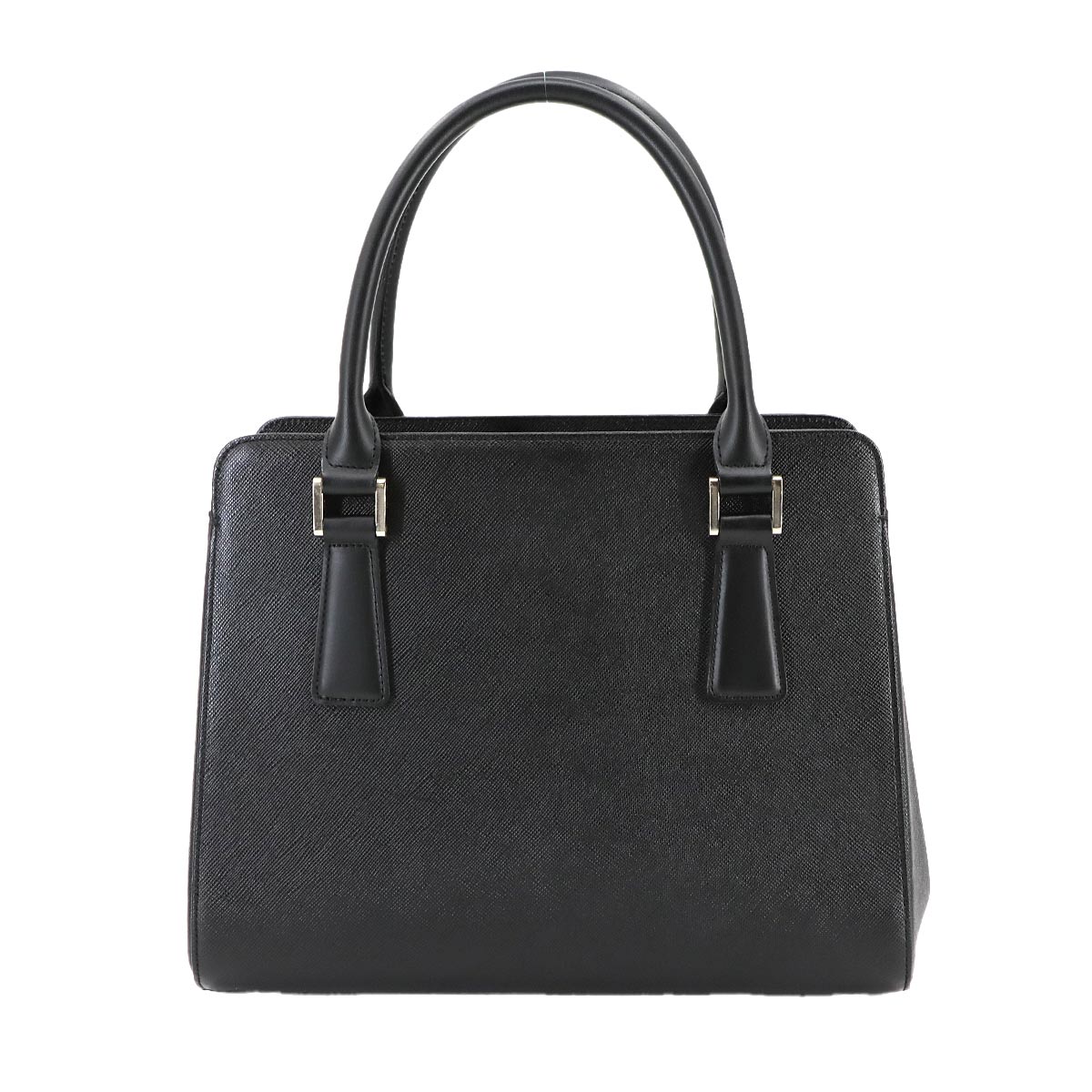 Hand Bag Leather Black Plaid Purse