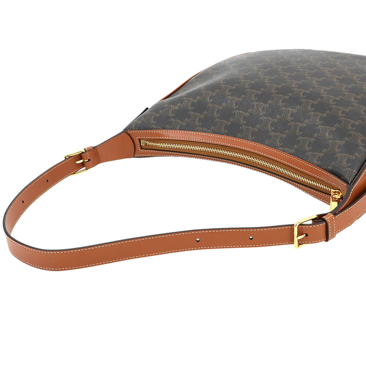 Triomphe Heloise Shoulder Bag Leather Tan 114712 Purse