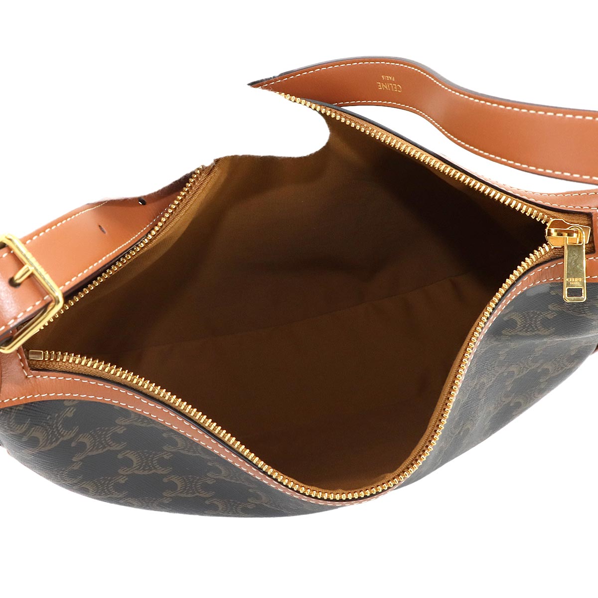 Triomphe Heloise Shoulder Bag Leather Tan 114712 Purse