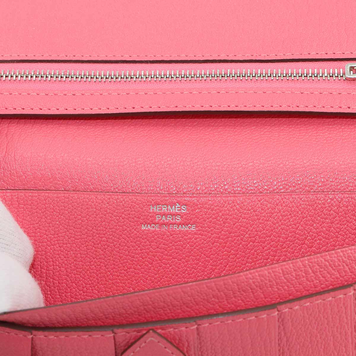 Bearn Souffle Long Wallet Chevre Rose Azalee Purse