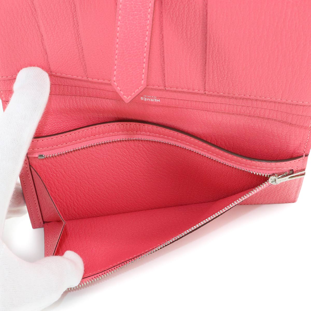 Bearn Souffle Long Wallet Chevre Rose Azalee Purse