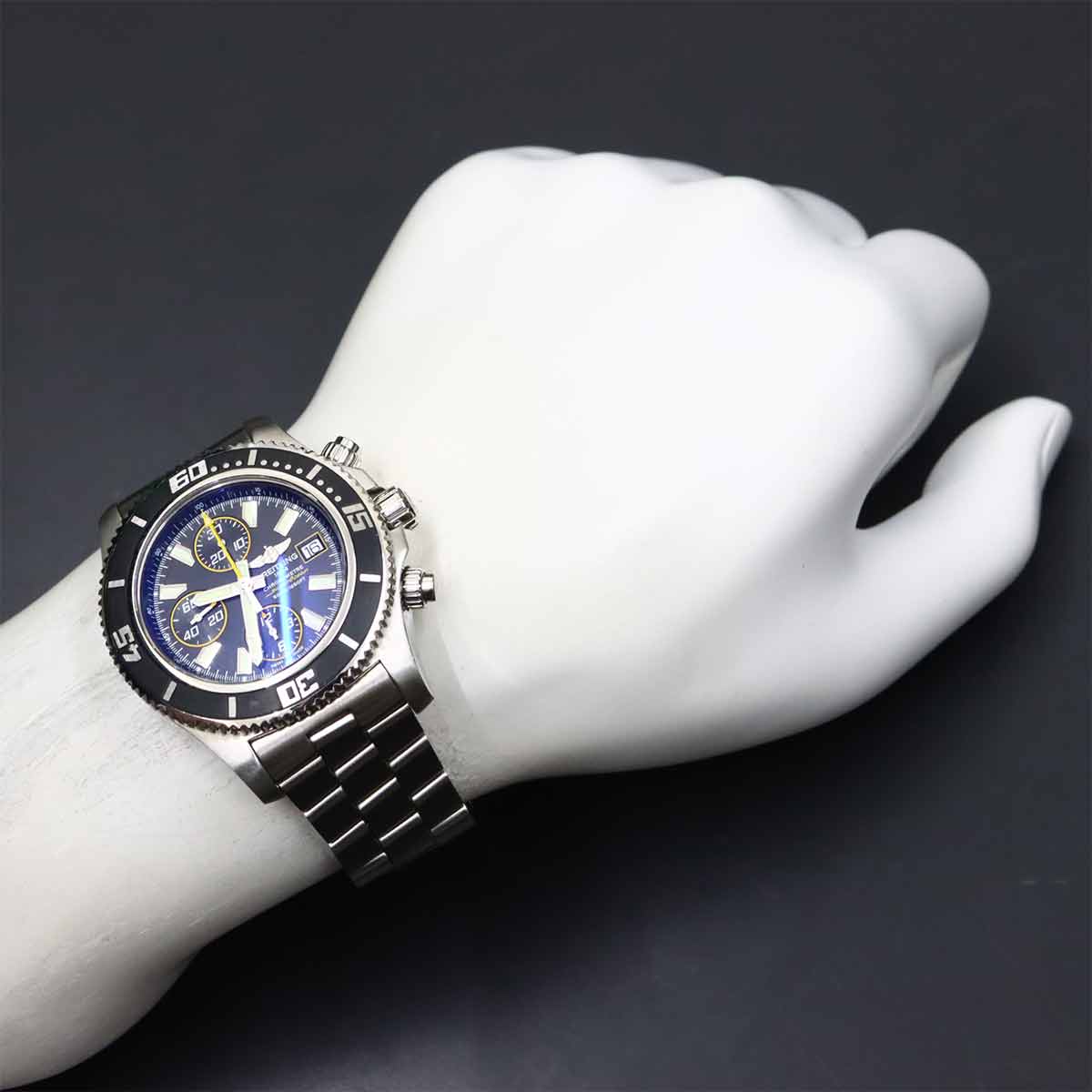 Superocean 44 A13341 Date Automatic Black Dial Mens Watch