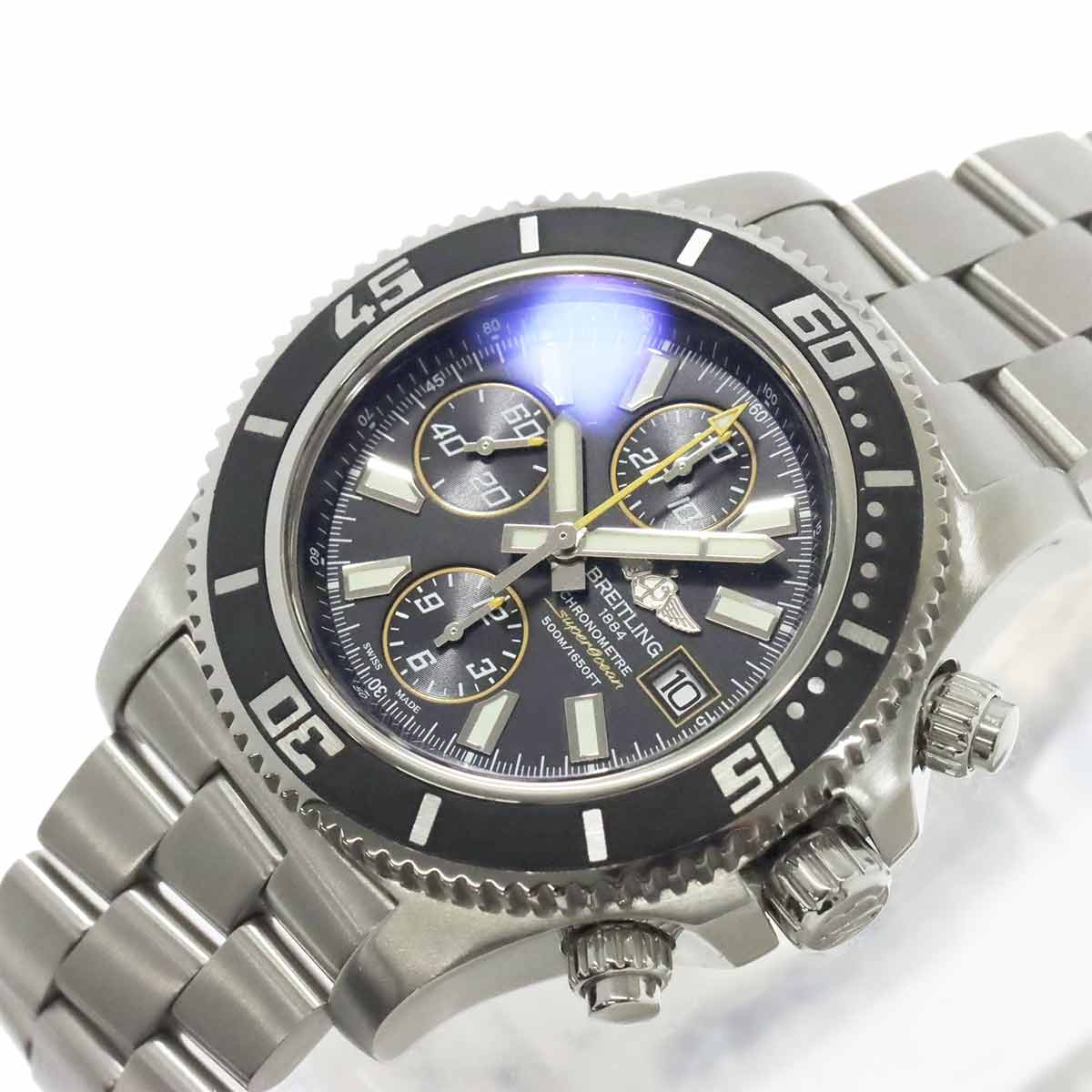 Superocean 44 A13341 Date Automatic Black Dial Mens Watch