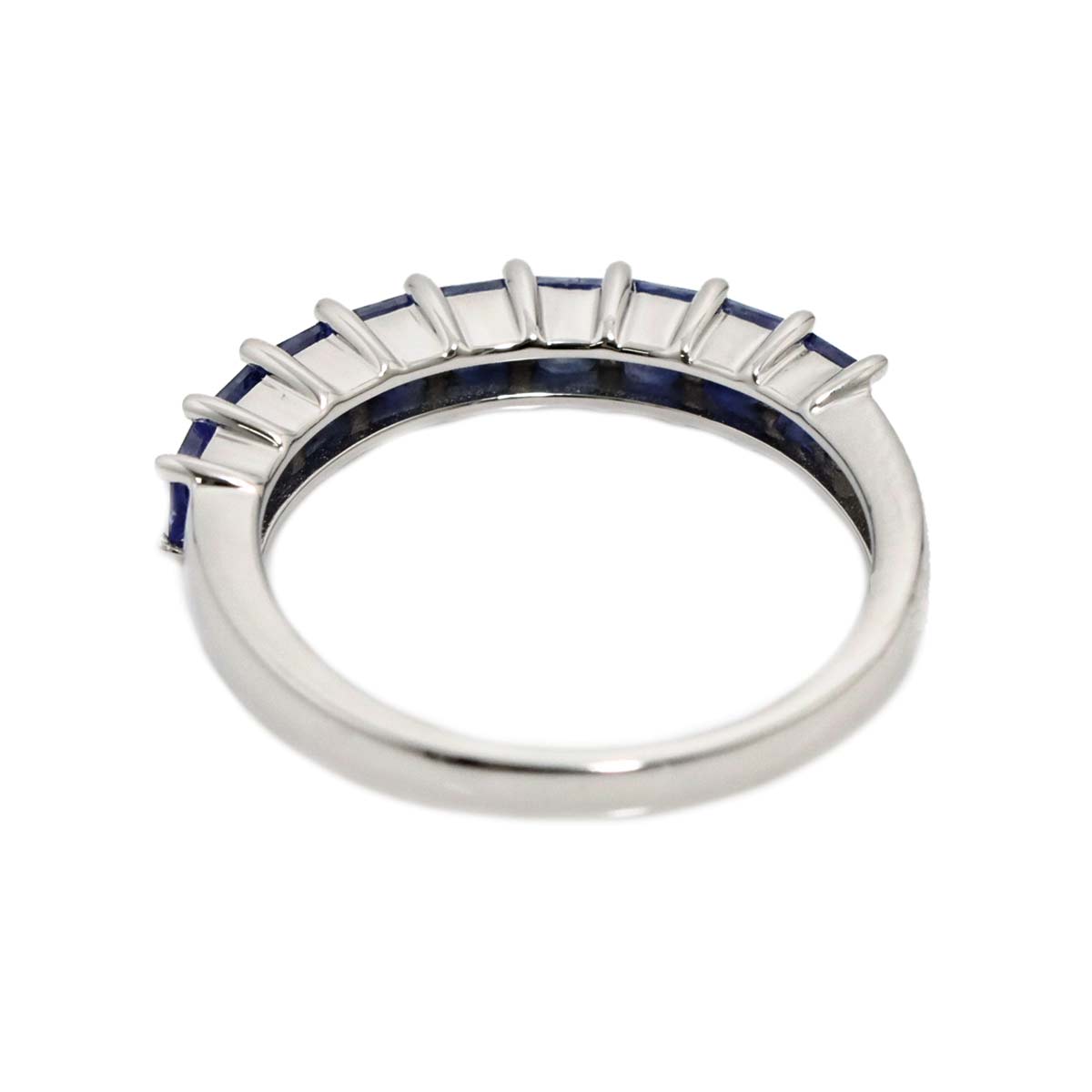 Sapphire 1.10ct Ring 18K K18 WG White Gold size6(US)