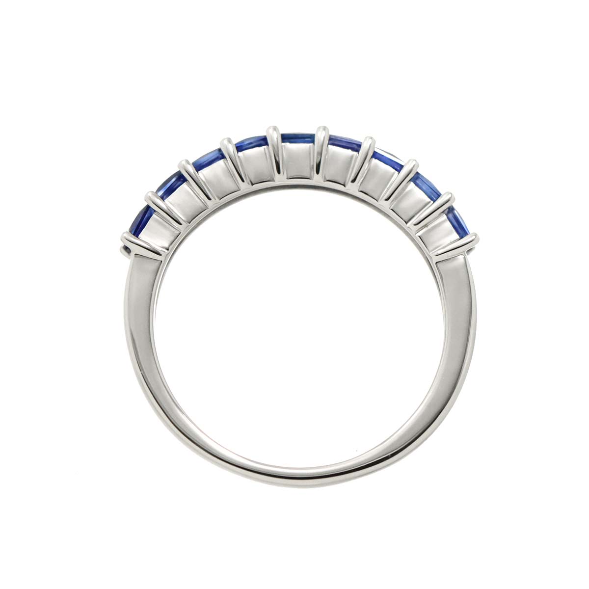 Sapphire 1.10ct Ring 18K K18 WG White Gold size6(US)