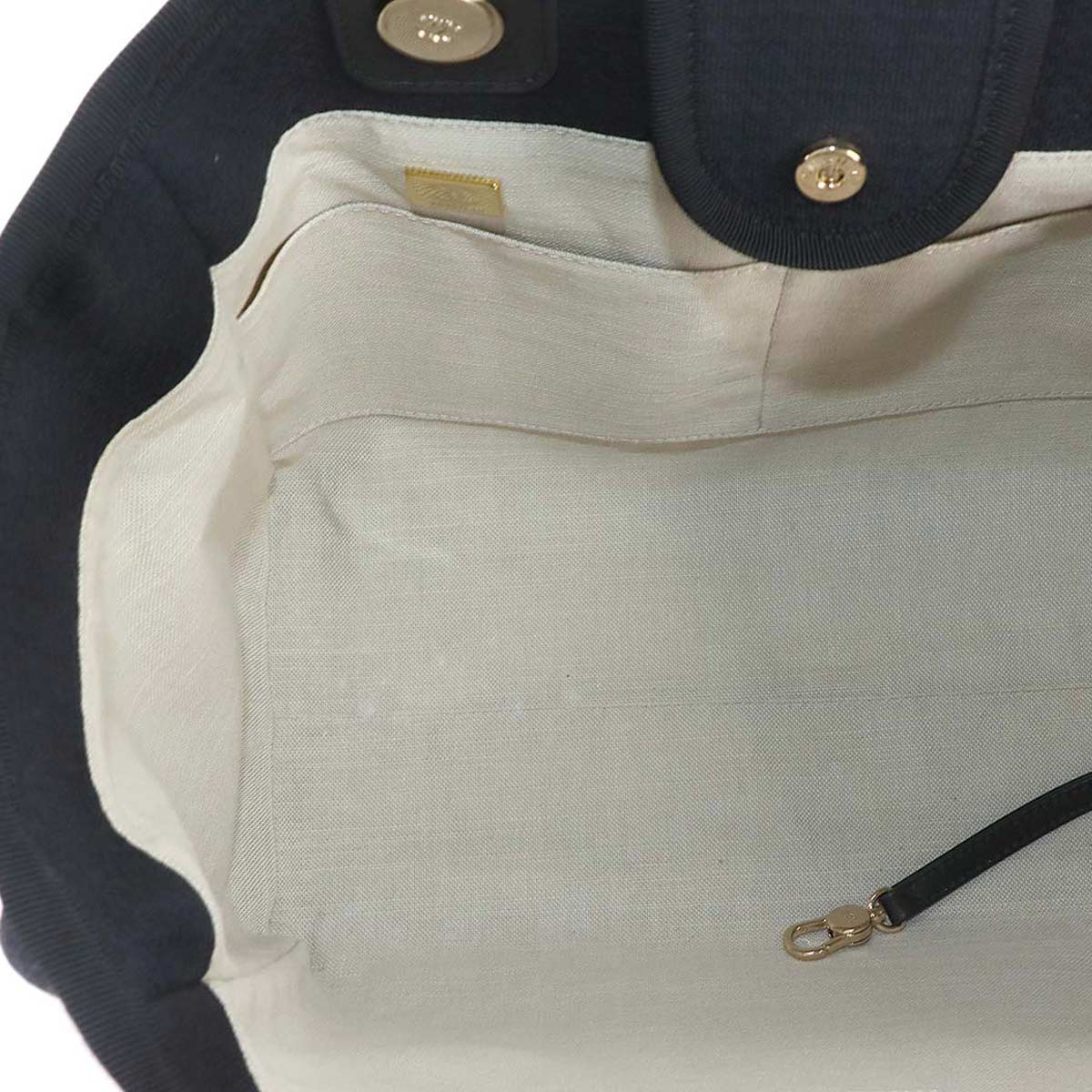 Deauville Small Shopping Tote Chain Shoulder Bag Navy AS3257