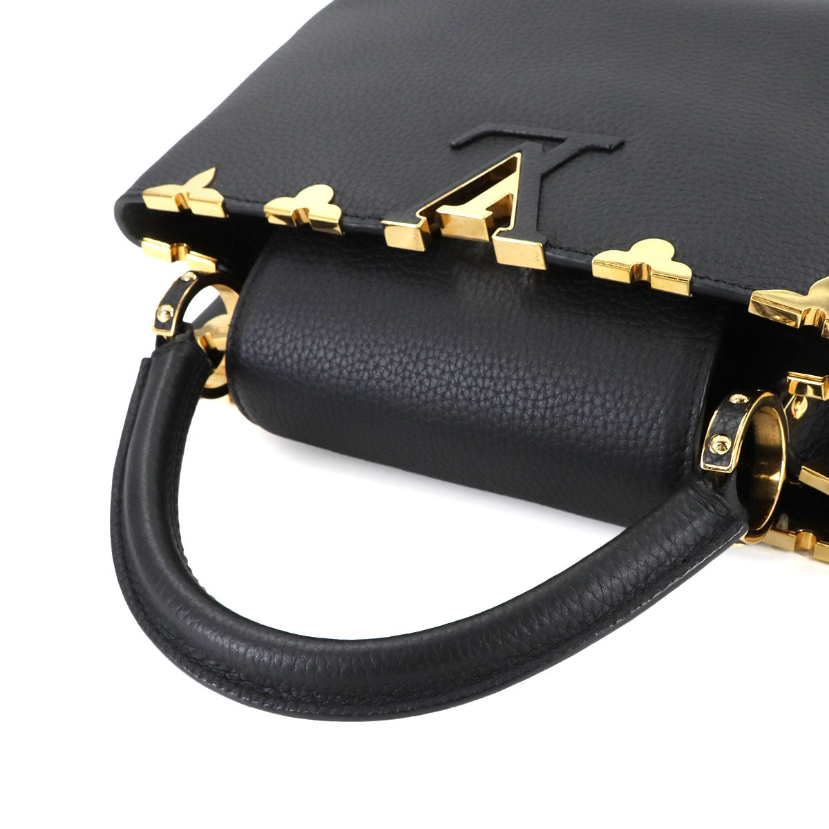 Capucines MM 2way Hand Shoulder Bag Leather Black M54663