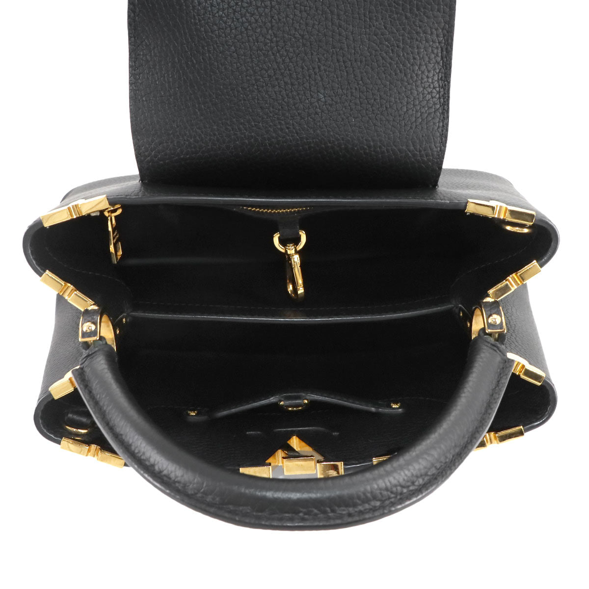 Capucines MM 2way Hand Shoulder Bag Leather Black M54663