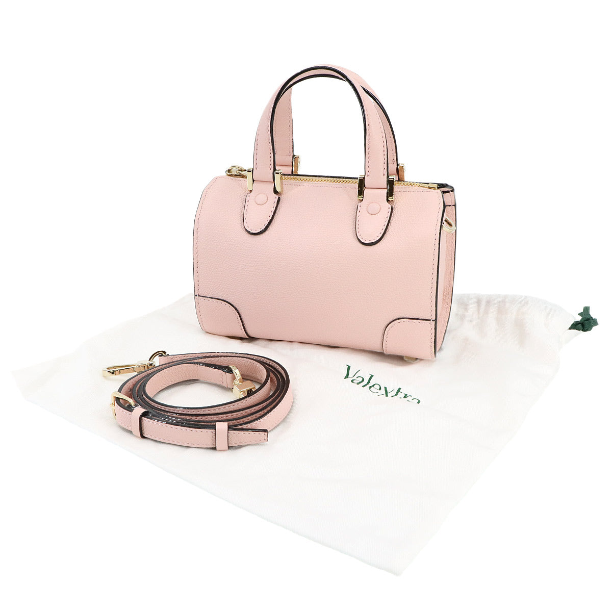 Babila Boston Micro Bag Hand Shoulder Leather Pink