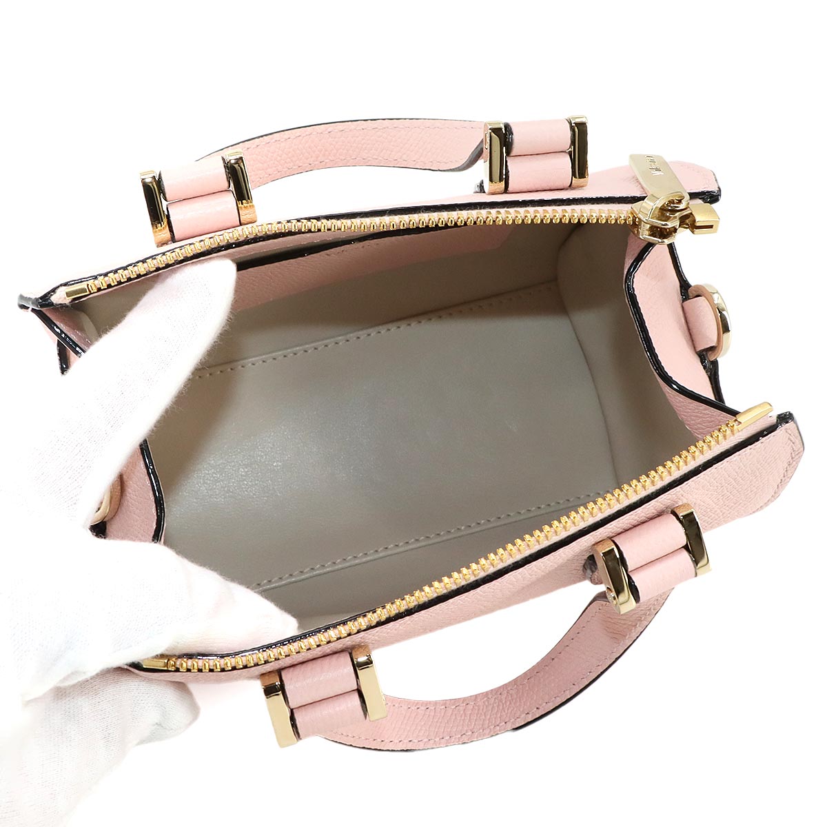 Babila Boston Micro Bag Hand Shoulder Leather Pink
