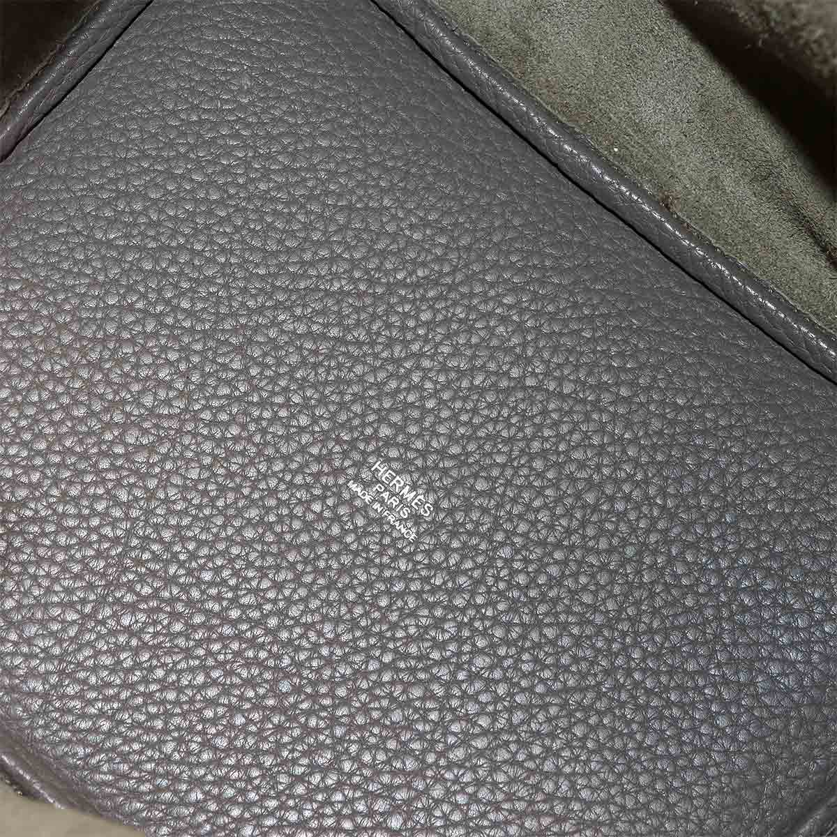 Picotin Lock MM Hand Bag Taurillon Clemence Etain Purse