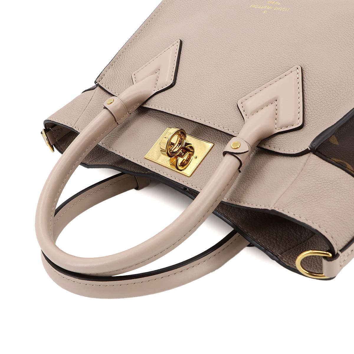 On my side PM Hand Shoulder Bag Leather Greige M57729