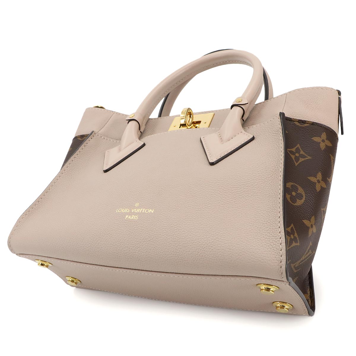 On my side PM Hand Shoulder Bag Leather Greige M57729