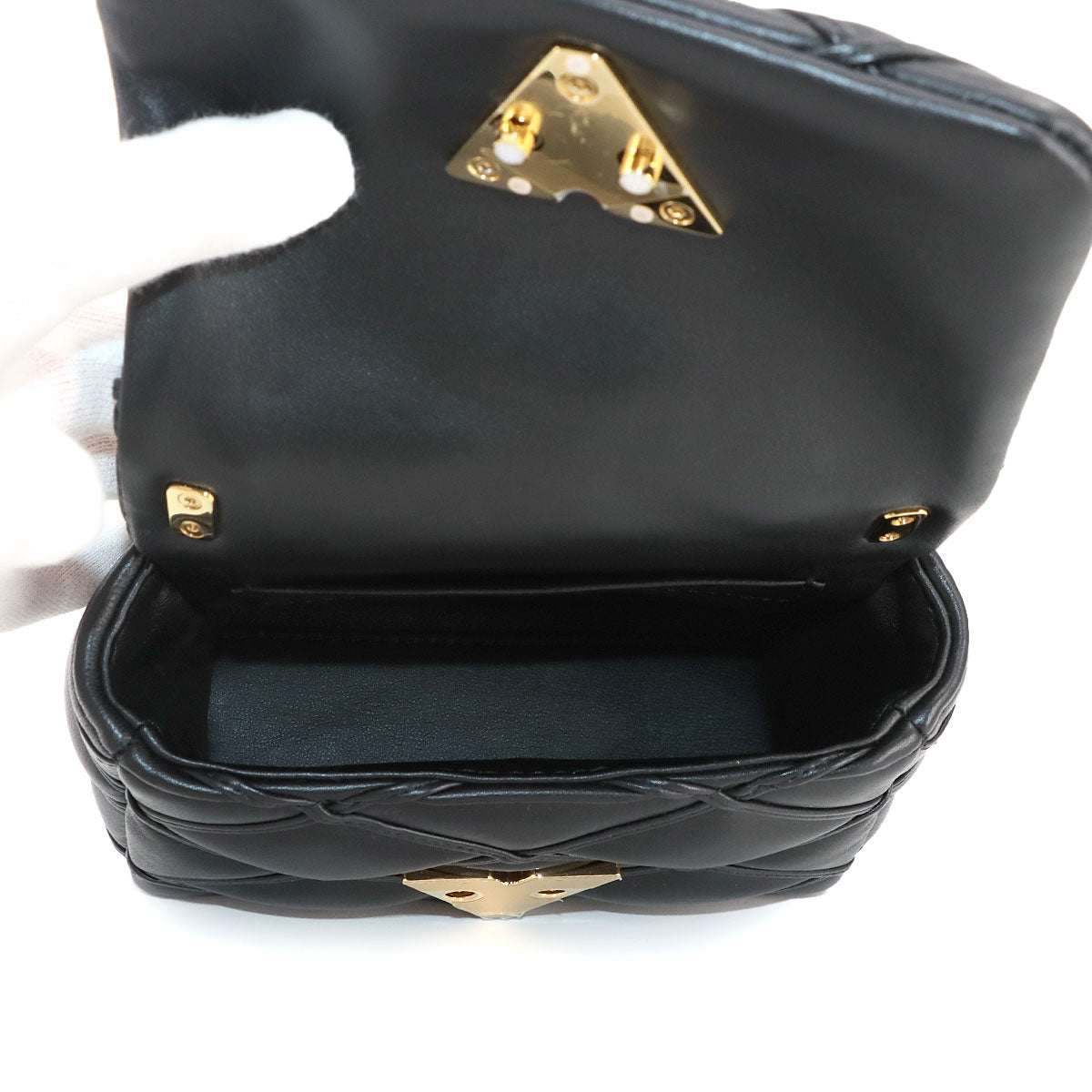 Martage PICO GO-14 Chain Shoulder Bag Leather Noir M23625