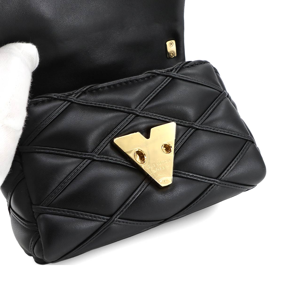 Martage PICO GO-14 Chain Shoulder Bag Leather Noir M23625