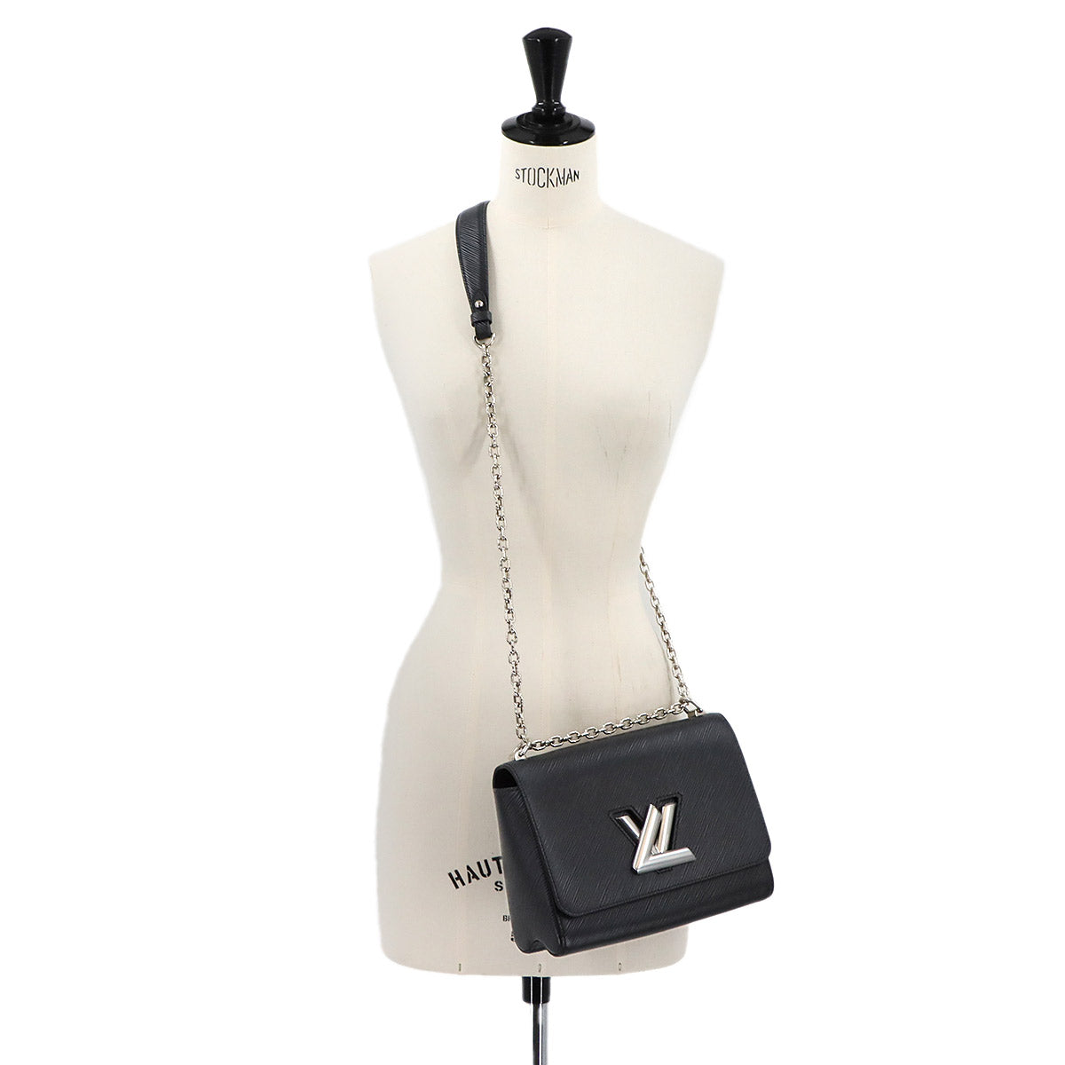 Epi Twist MM Chain Shoulder Bag Leather Noir M50282 Purse