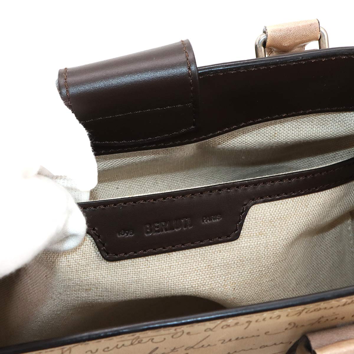 Calligraphy Toujours XS Tote Shoulder Bag Scritto Leather