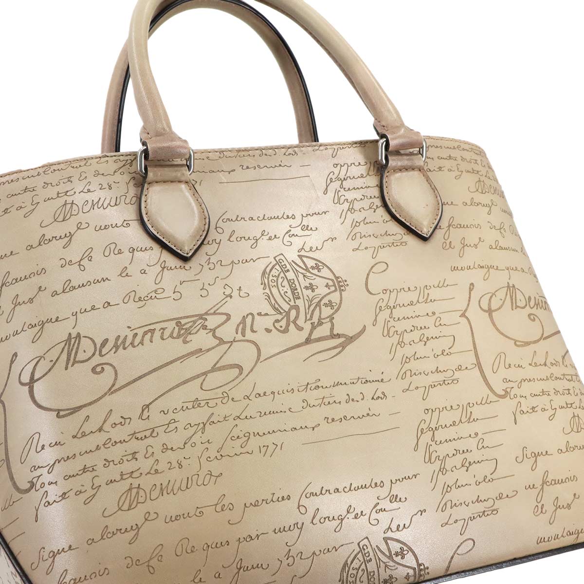 Calligraphy Toujours XS Tote Shoulder Bag Scritto Leather