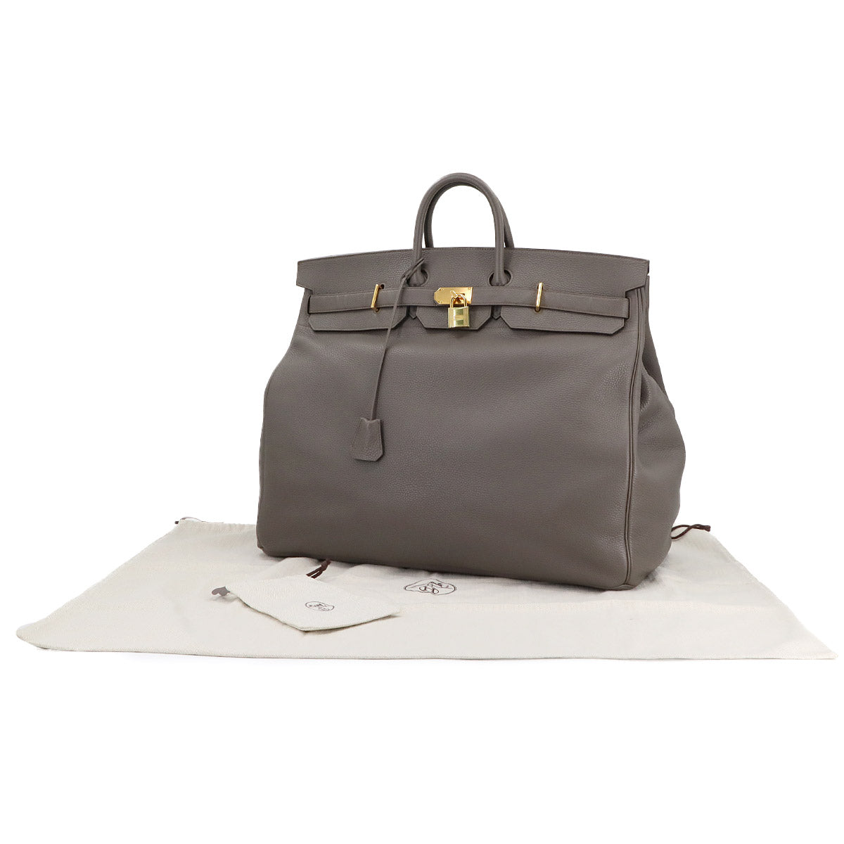 Haut a Courroies 55 SPO Personal Togo Etain Hand Bag Purse