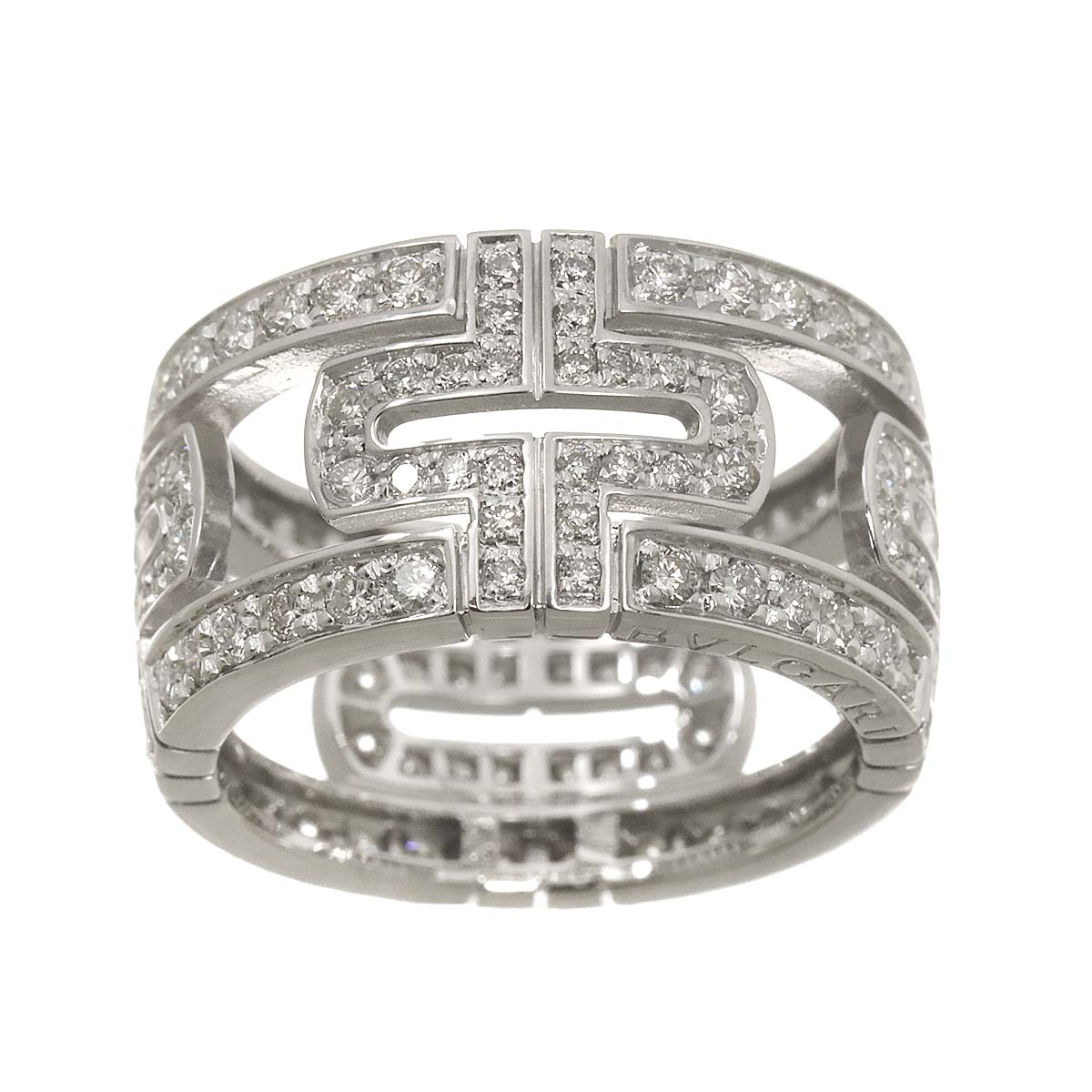 Parentesi Diamond Ring 18K White Gold 750 size53 6-6.25(US)