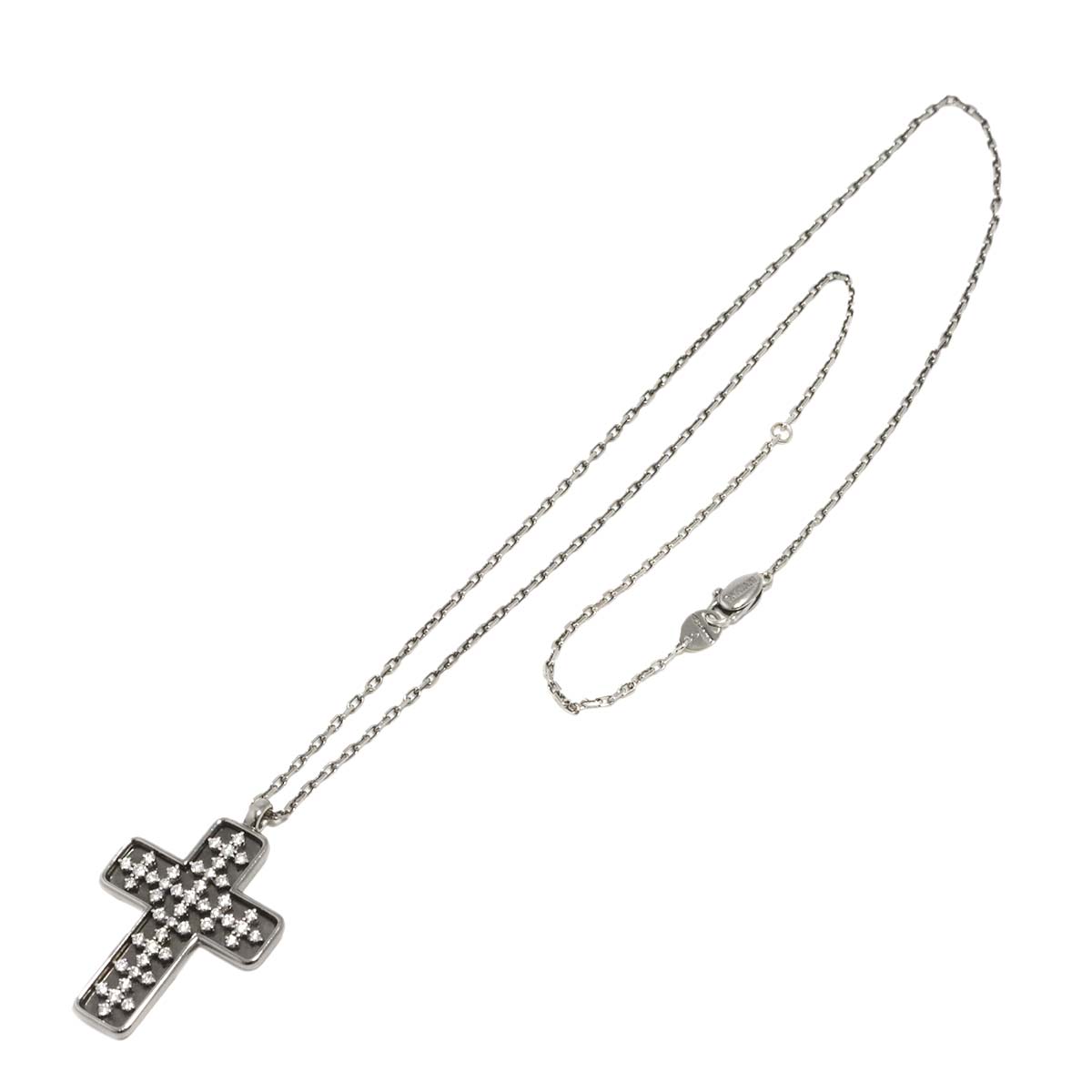 Belle Epoque Diamond Cross Necklace 18K WG 750